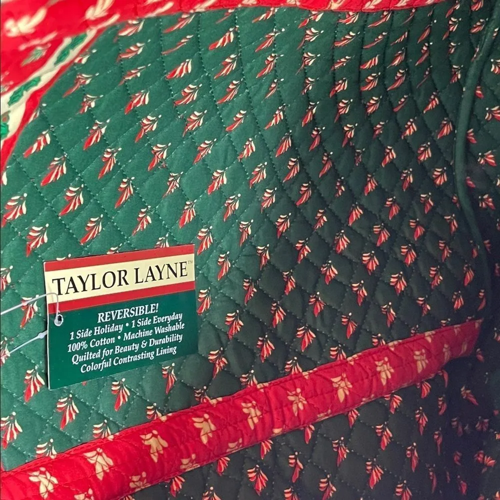 Vintage Taylor Layne Reversible Tote‎ Bag nwt Green - Image 7