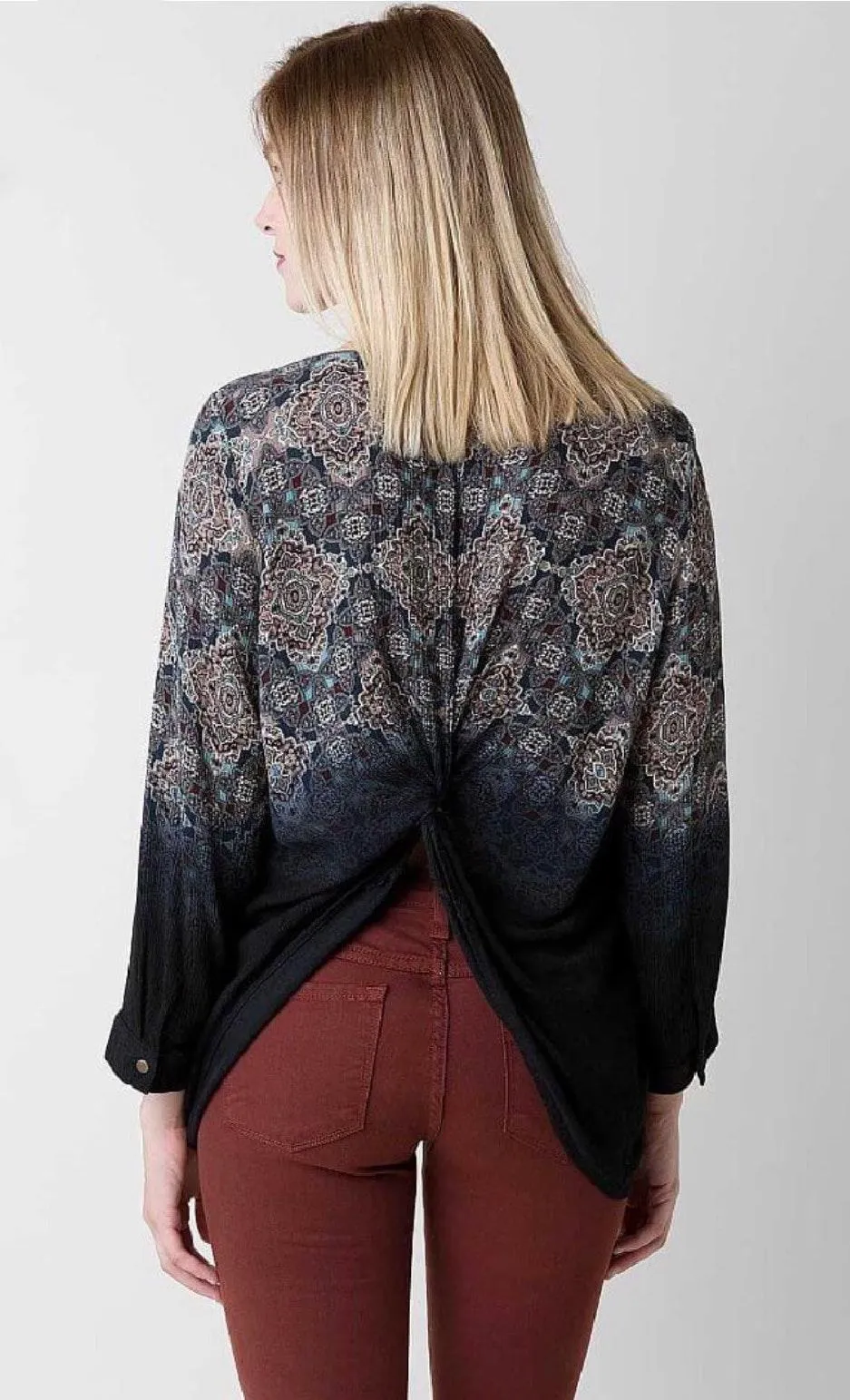 Womens Gimmicks by BKE Dye Dip Top - Sz S - Image 2