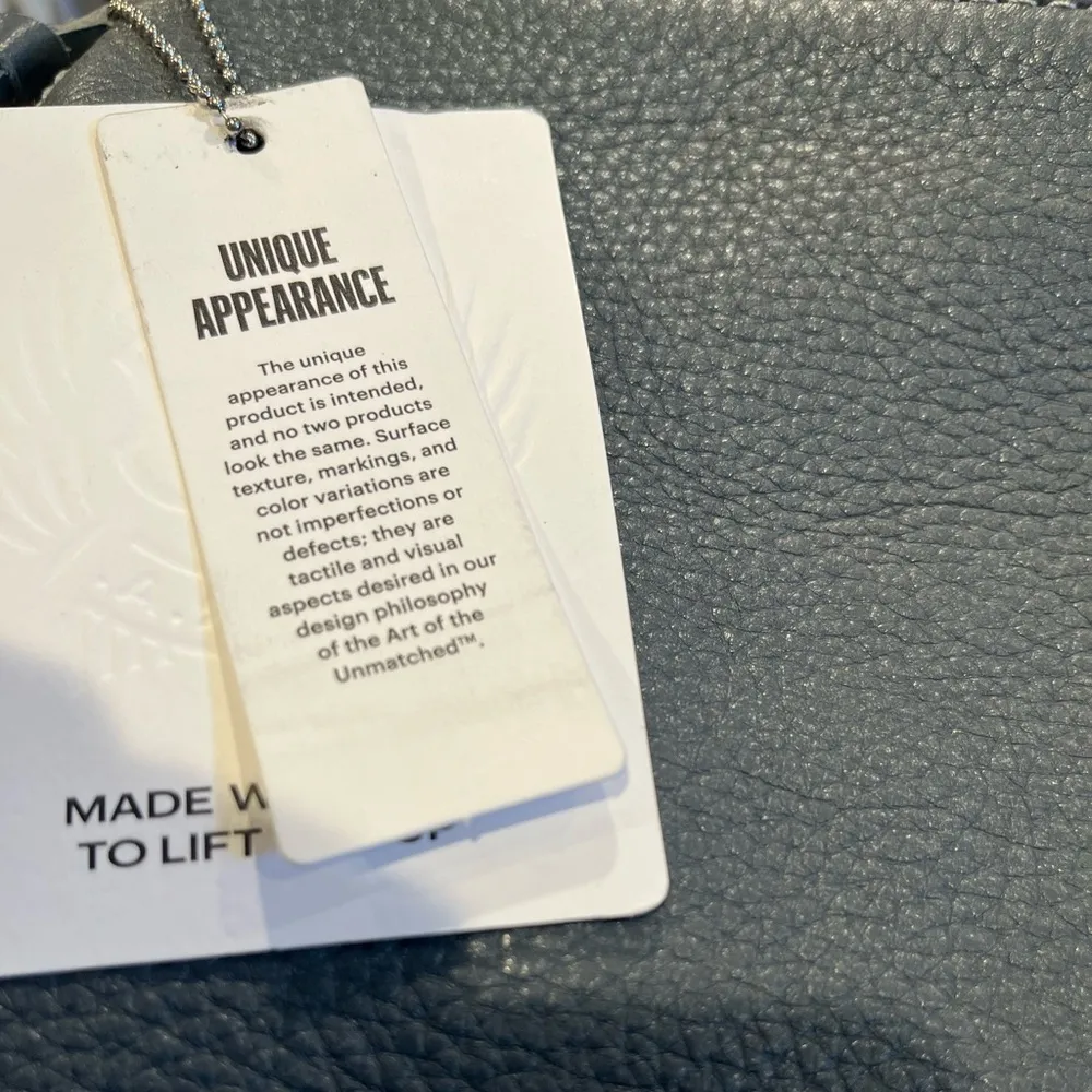 NWT Consuela Keanu Wedge Hobo Crossbody Shoulder Gray Pebbled Leather Bag Purse - Image 11