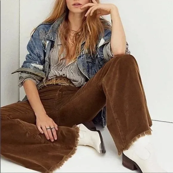 Free People We The Free “Just Float On” Corduroy Flare Pants Size 26 - Image 5