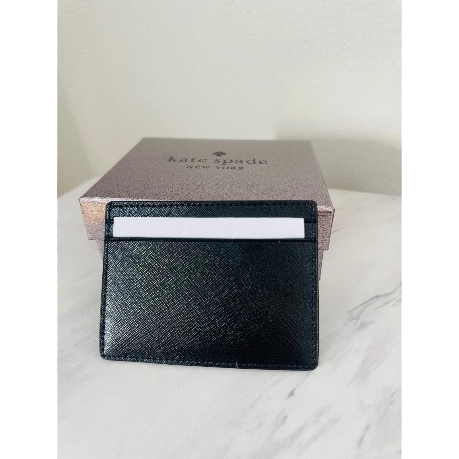 Kate Spade Kenzie Card Case, Slim Chic, Designer, Black Leather, NWT - Image 12