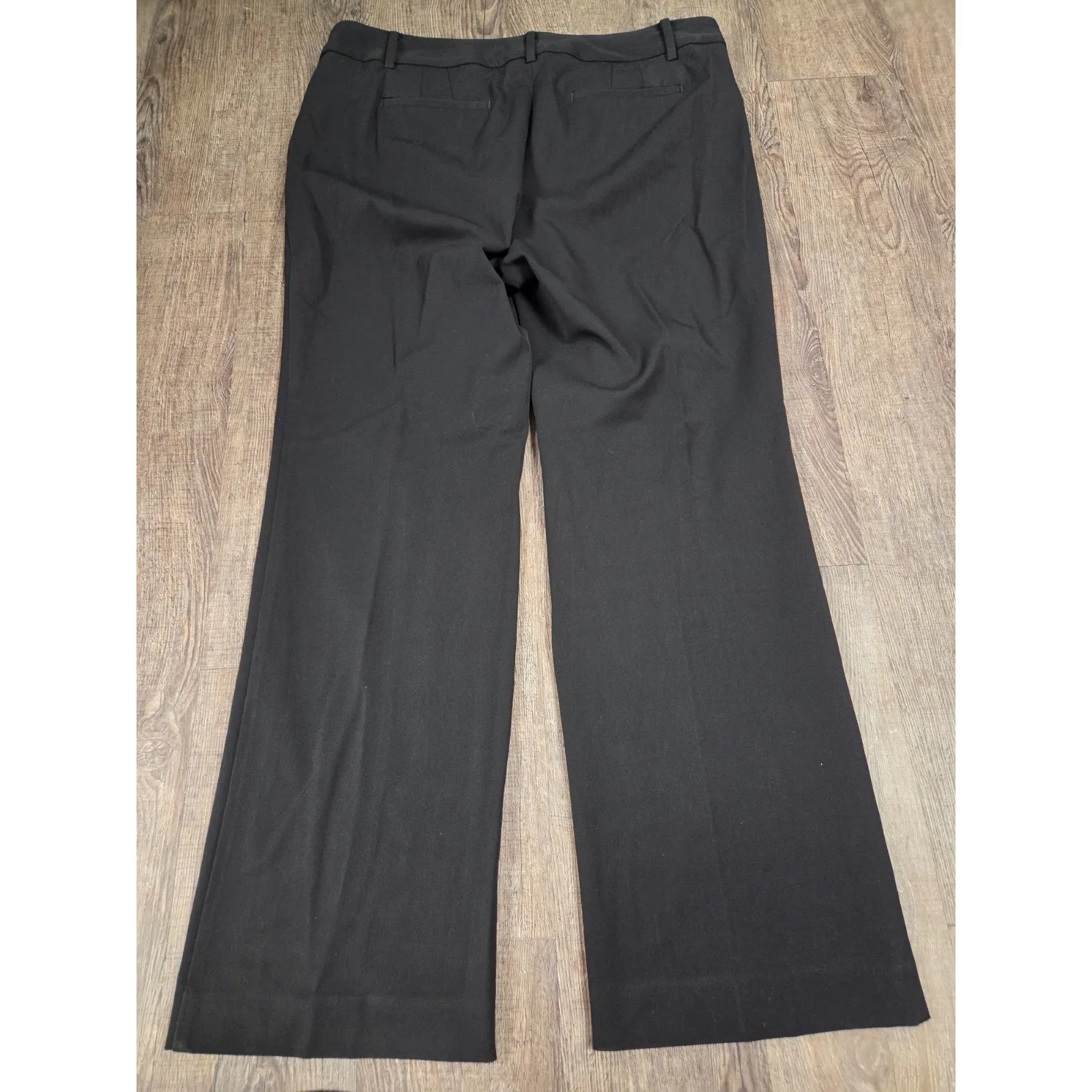 Talbots  Barely Boot Dress Pants Stretch Black Blue Size 16 - Image 4