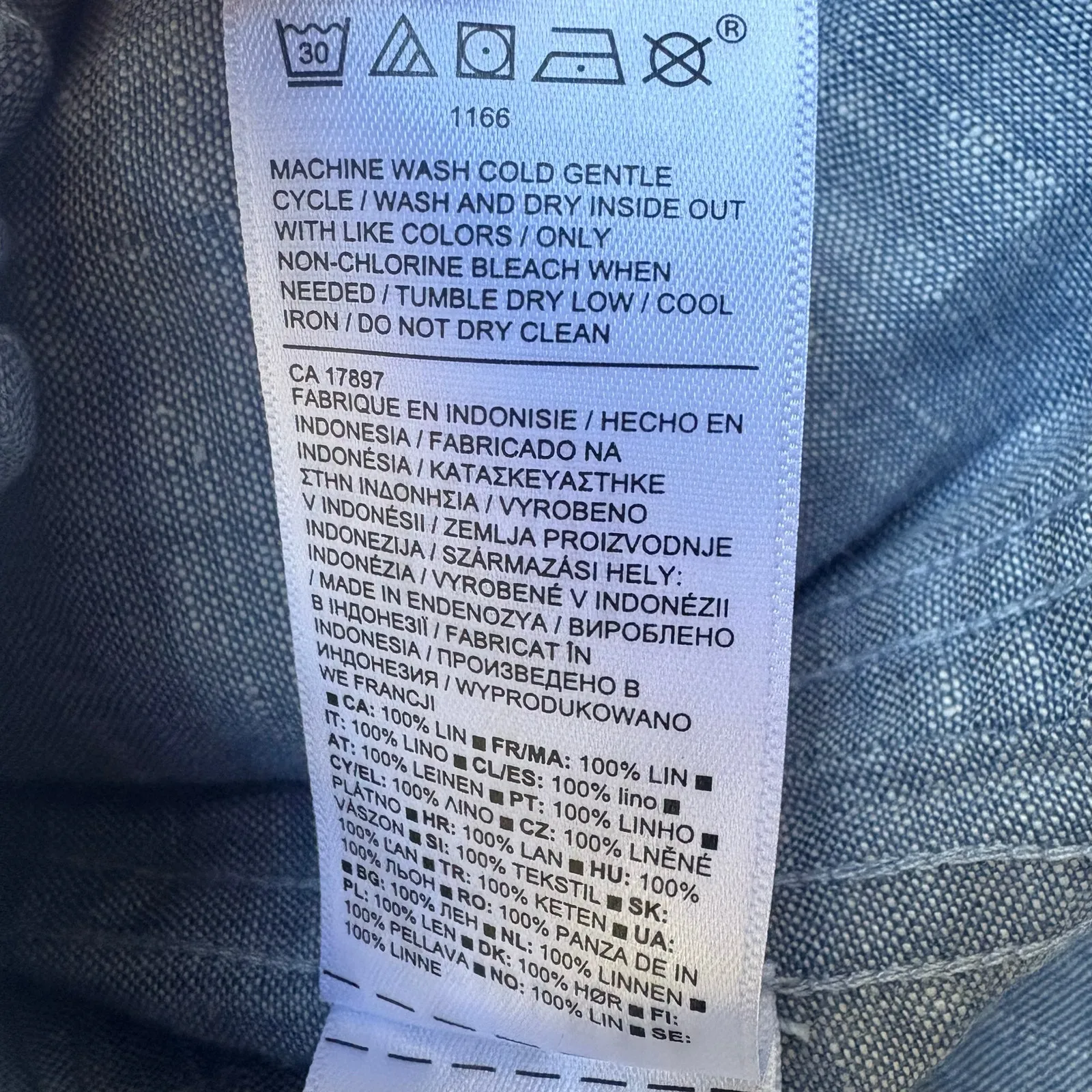 Athlet Cabo Linen Pants Sz 10 Light Blue Chambray Pull On Jogger Lightweight - Image 12