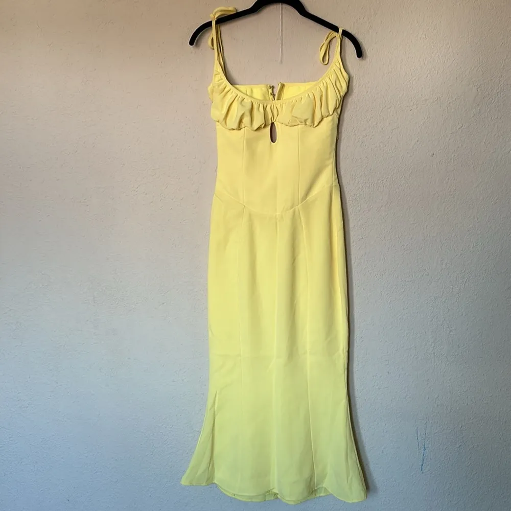 House of CB ‘Soren’ Buttercup Cutout Mermaid‎ Midi yellow size XS - Image 5