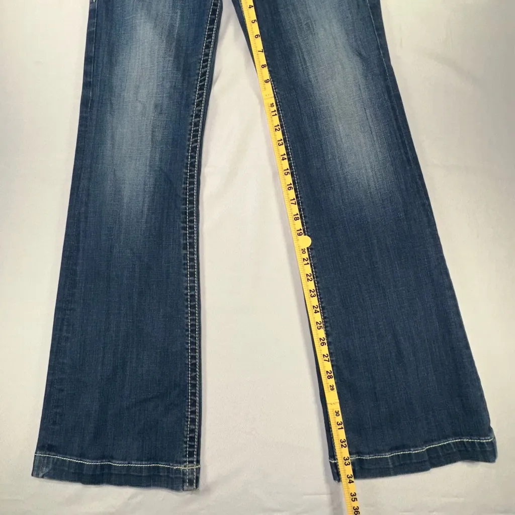 Rock Revival • Scarlett Wide Leg Jeans Size 31 Fleur De Lis Lily Rhinestones - Image 12