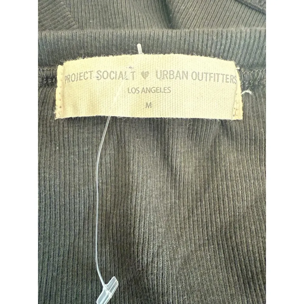 Project Social T x Urban Outfitters Ribbed Cropped Tube Top Women’s M Brown NWOT - Image 4