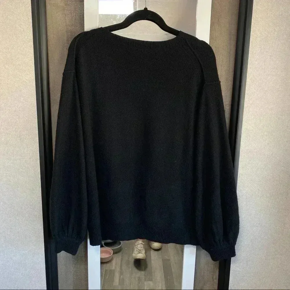 Helmut Lang Balloon Sleeve Pullo in Black - Image 6