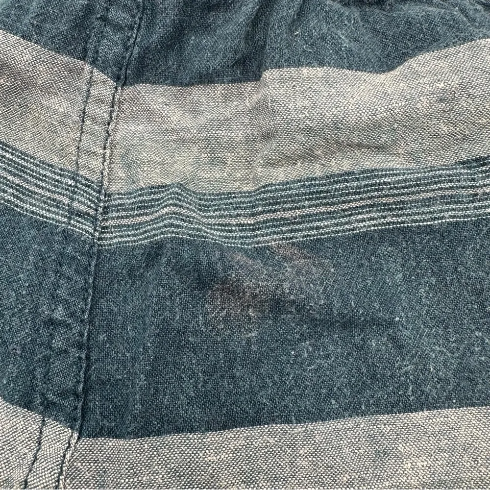 Island Hemp Navy Blue Striped Baggies Shorts Size Medium - Image 5