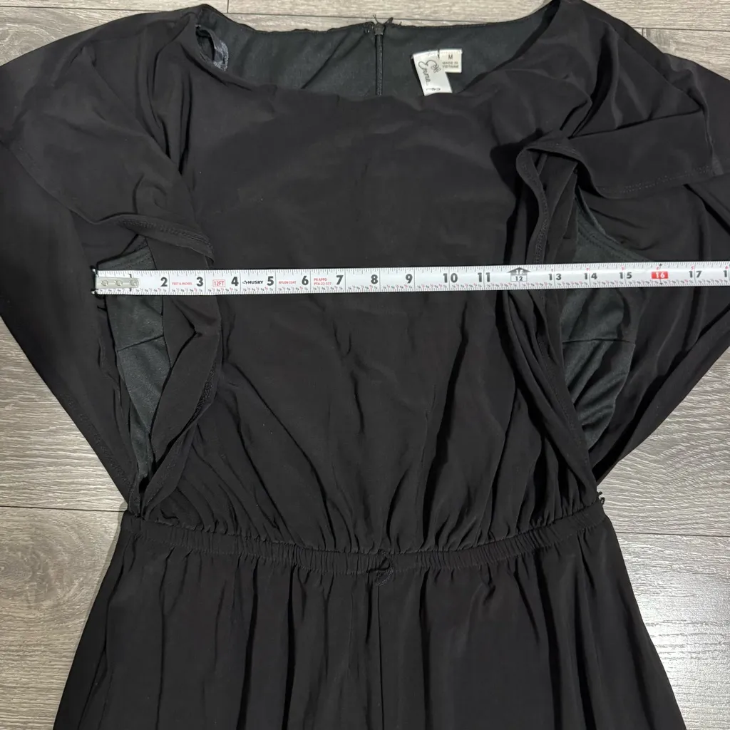 Emma & Michele Women Classic Black Dolman Sleeve Relaxed Fit Jumpsuit Size M - Image 7