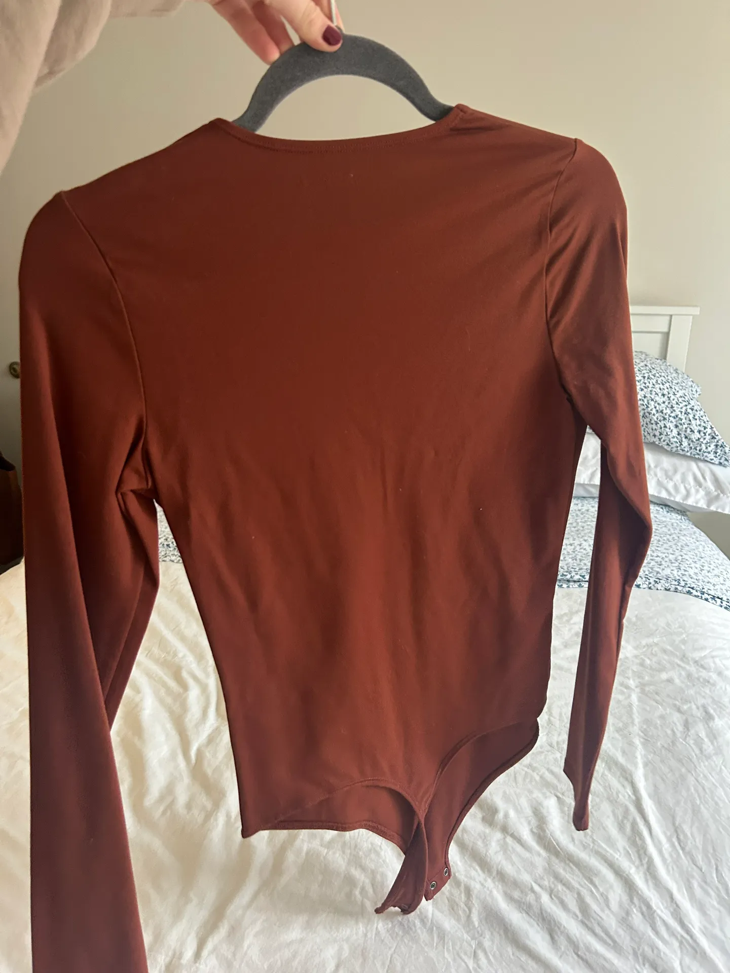 Abercrombie Long Sleeve Bodysuit Orange - Image 3