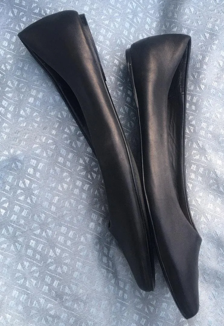 Black Leather Flats - Image 7