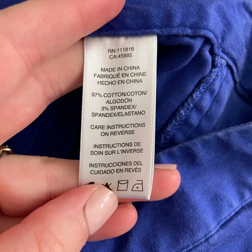 EUC MICHAEL Michael Kors women’s blue khaki casual‎ pocket shorts summer 6 - Image 6