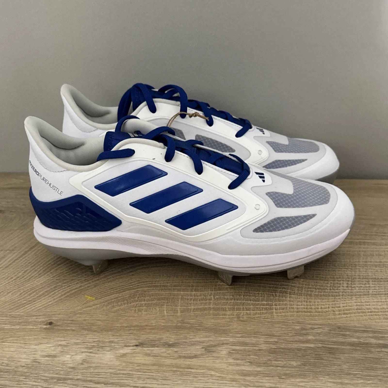 Adidas Sneaker Women 8.5 White/Team Royal Blue Adizero Purehustle 3 Elite Soccer - Image 2