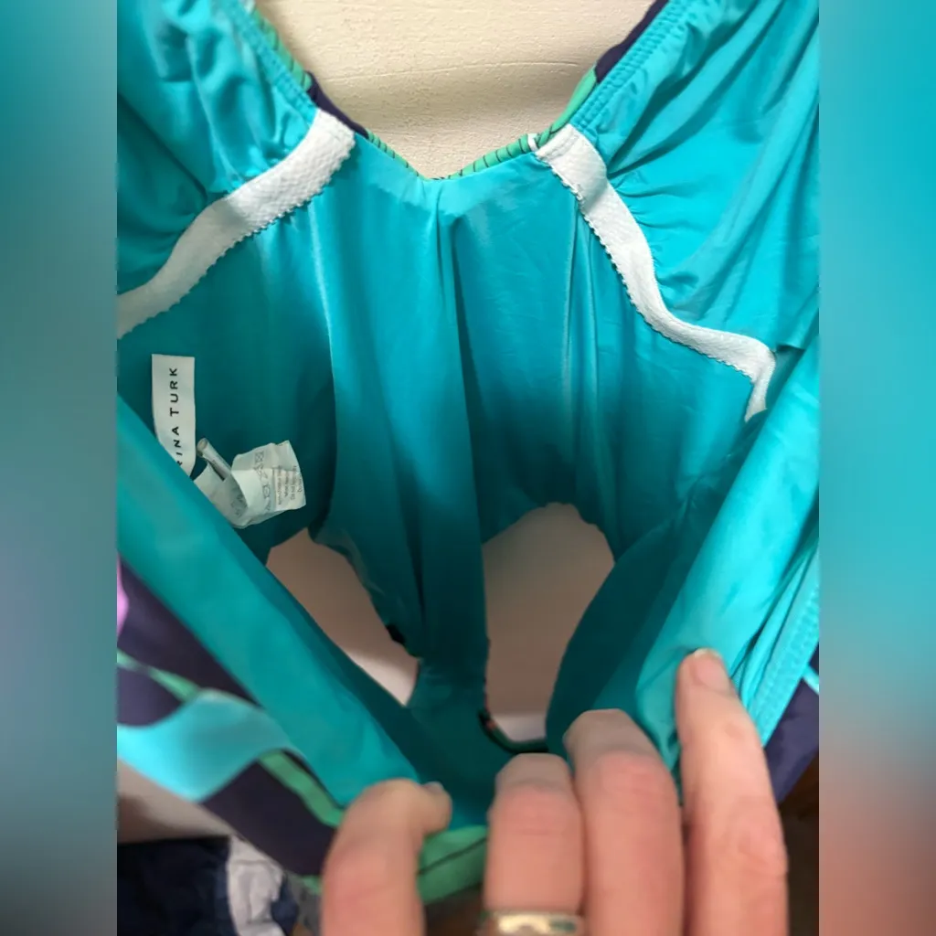 TRINA‎ TURK Seychelles Flutter Sleeve One Piece Swimsuit size 10 - Image 11