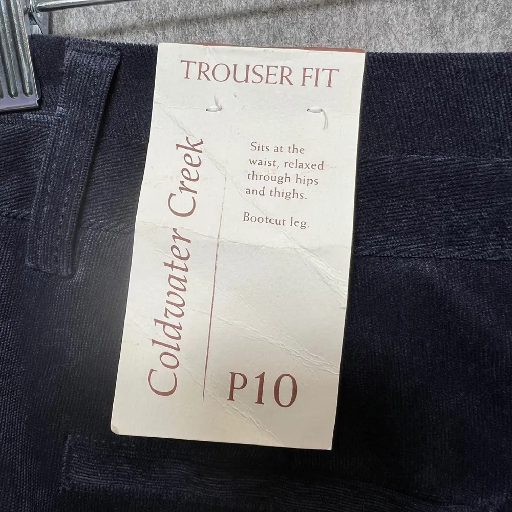 Coldwater Creek Corduroy Pants Trouser‎ Fit Bootcut Relaxed Navy P10 Dark Blue - Image 6