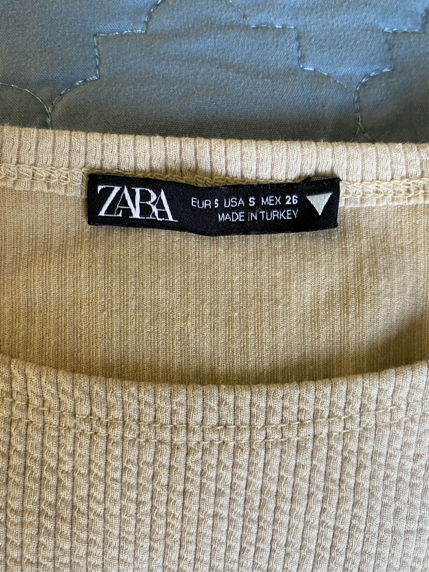 ZARA Cropped Long Sleeve Top Ribbed - Image 2