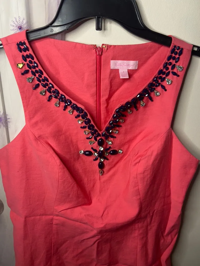 Lily Pulitzer Pink Beaded Top - Image 4