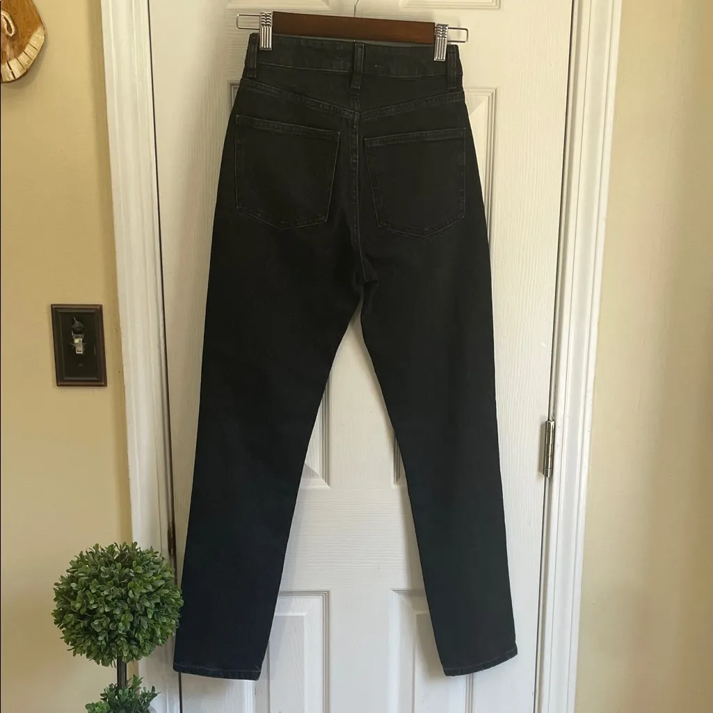 Zara Women’s Black/Charcoal Streetwear Distressed Denim Jeans - Image 4