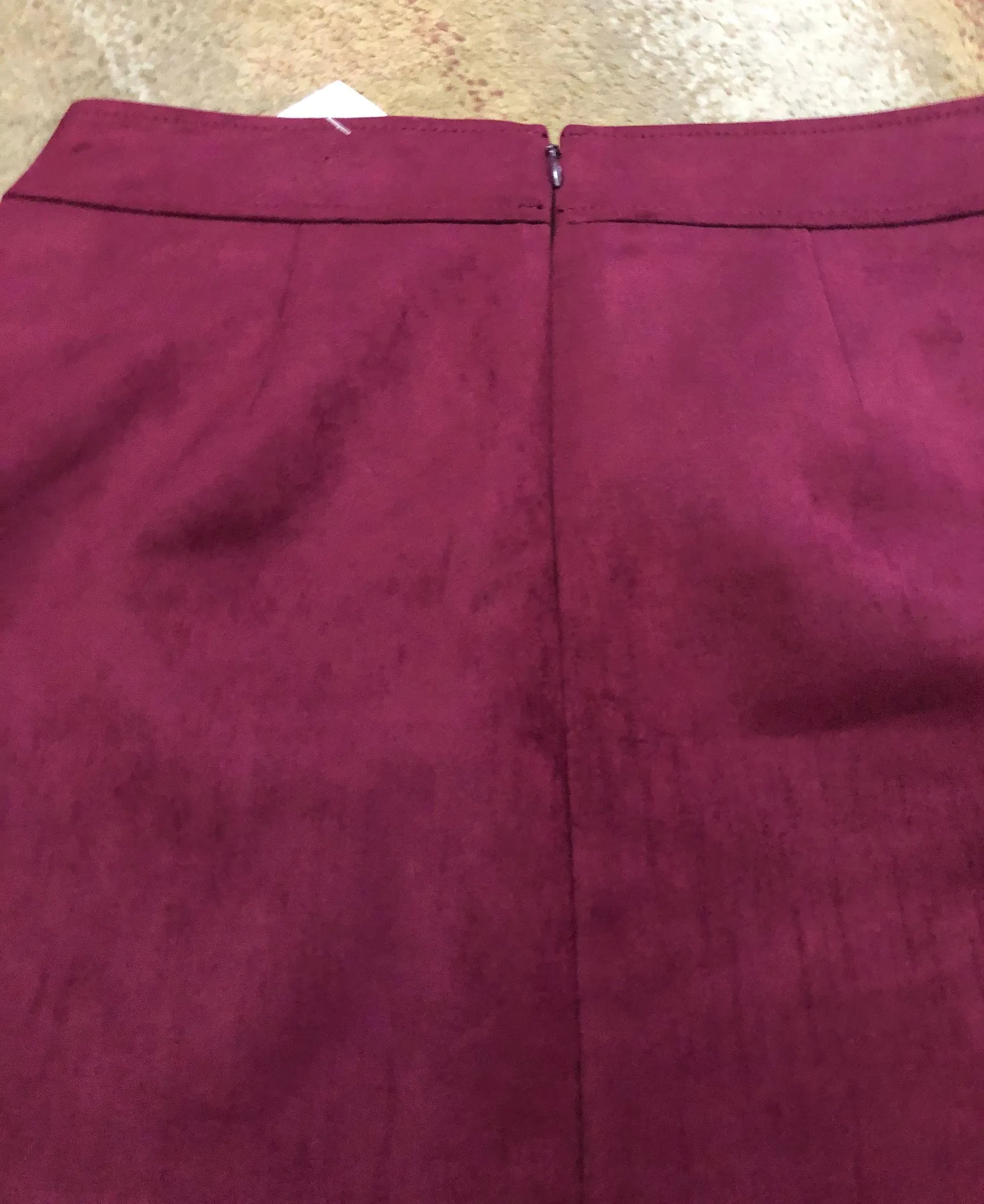 Deep ruby faux suede shift skirt never worn  - Image 5