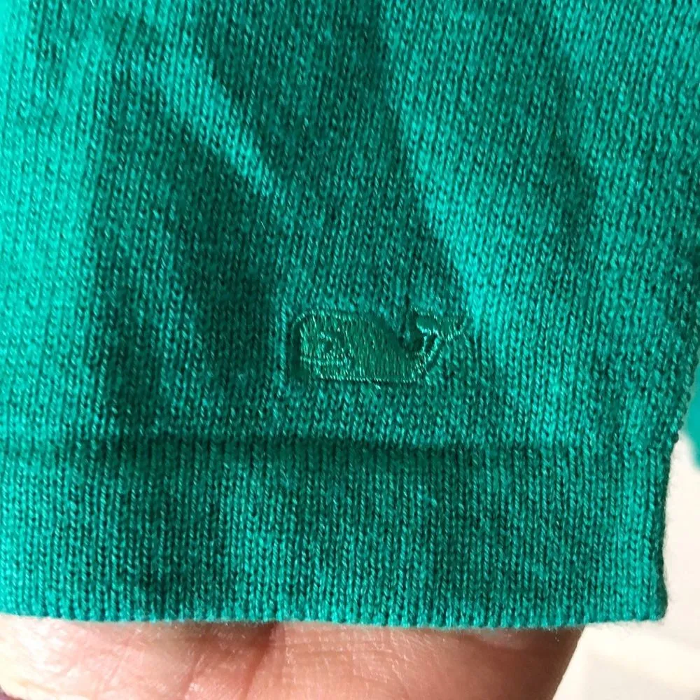 Vineyard Vines Tunic Sweater in Cove Green Embroidered Collar NWT L - Image 7