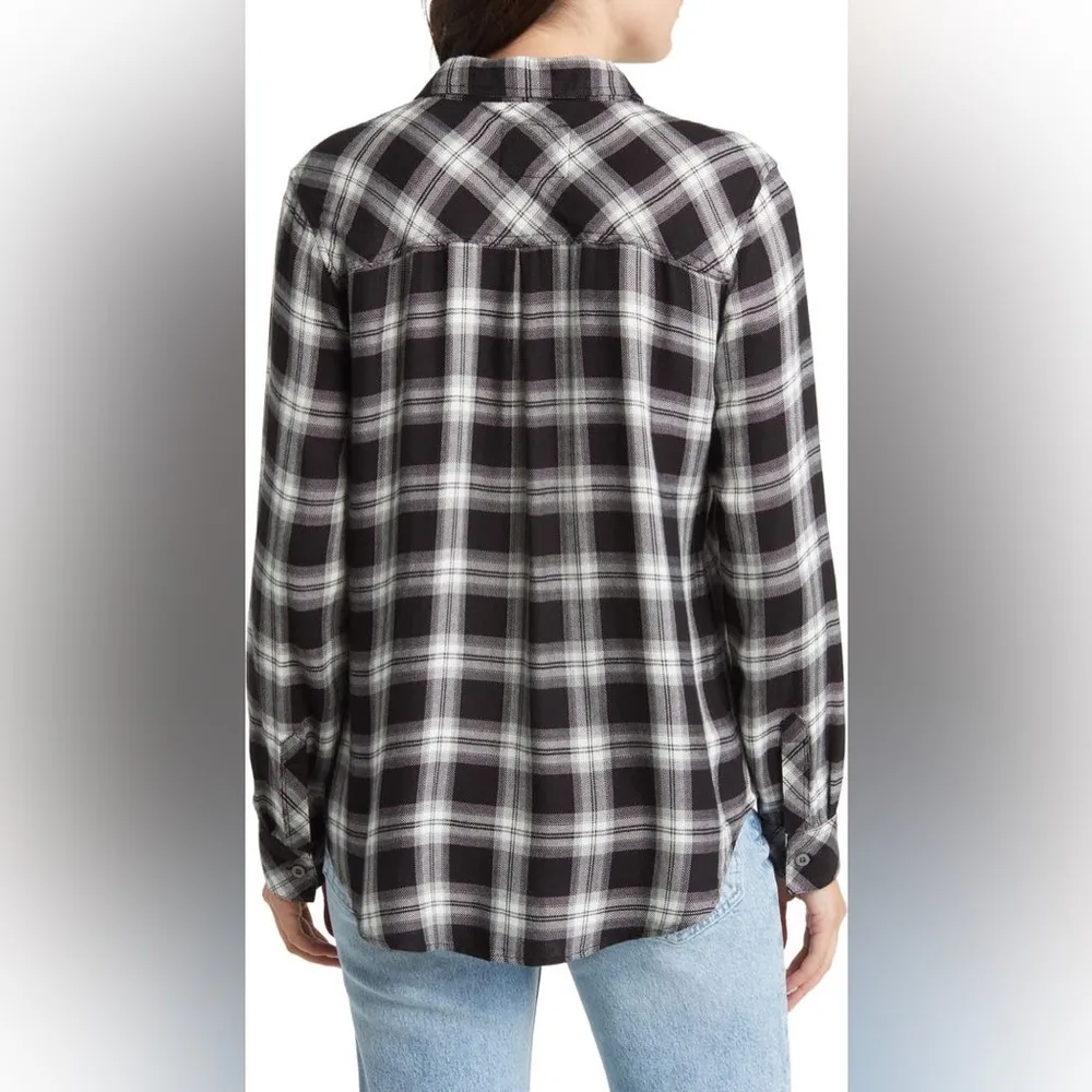 MOSSIMO BOYFRIEND FIT Hunter Plaid Button - Image 6