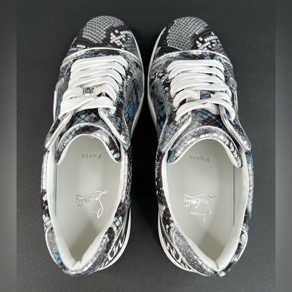 Christian Louboutin Fun Vieira Orlato Flat Amazonia Women Snake Sneakers EU 41 - Image 9