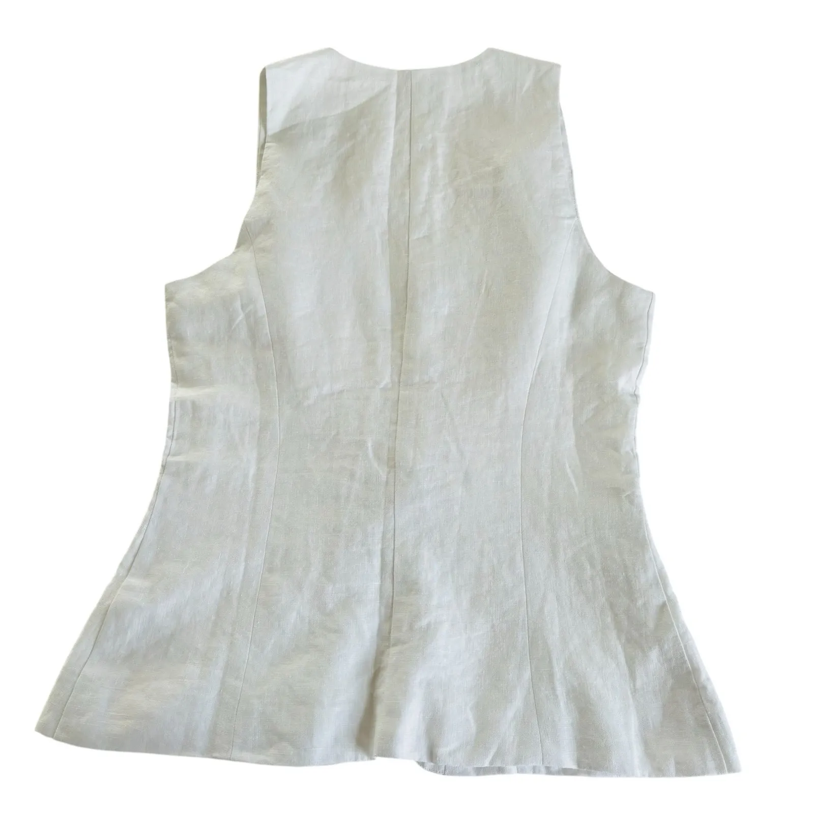 Madewell Scoopneck Cutaway Vest in Drapey Twill Salt White Women’s Size 4 NWT - Image 6