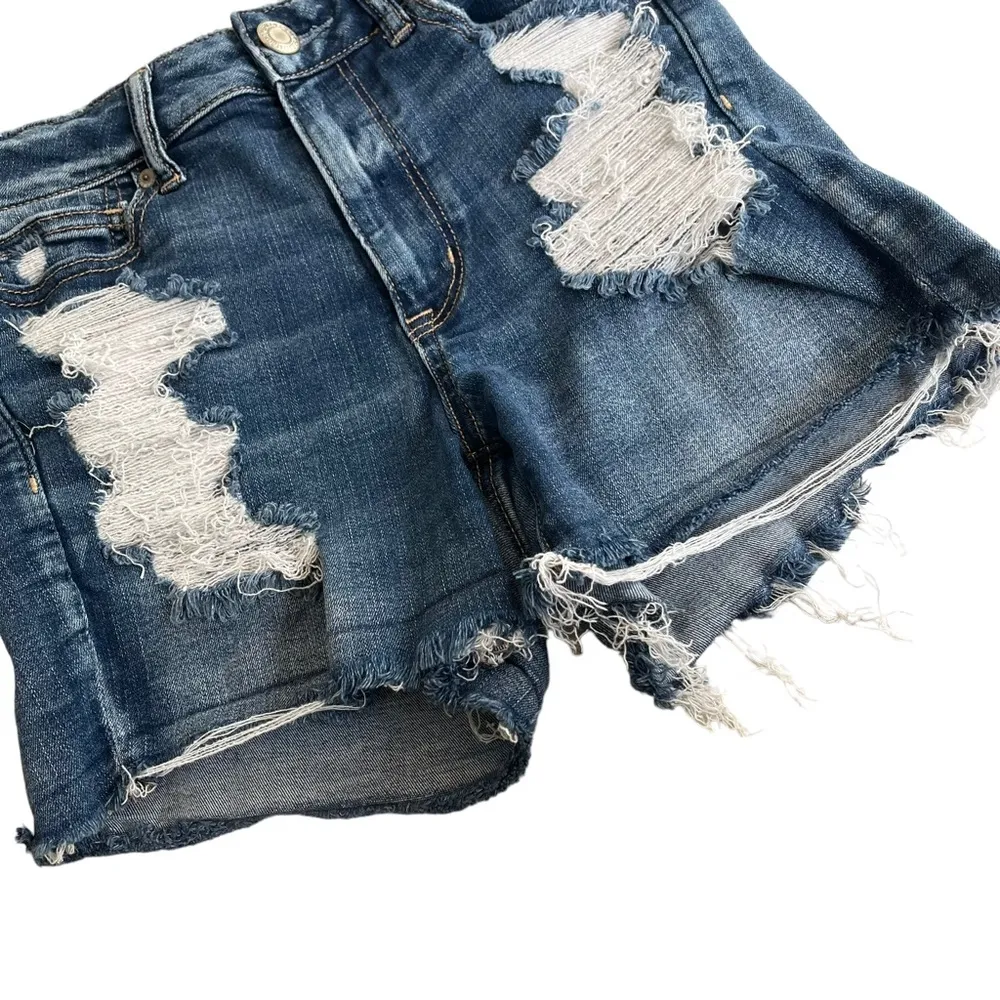 American Eagle Outfitters Next Level Stretch Distressed Hi Rise Shortie, Sz 8 - Image 6