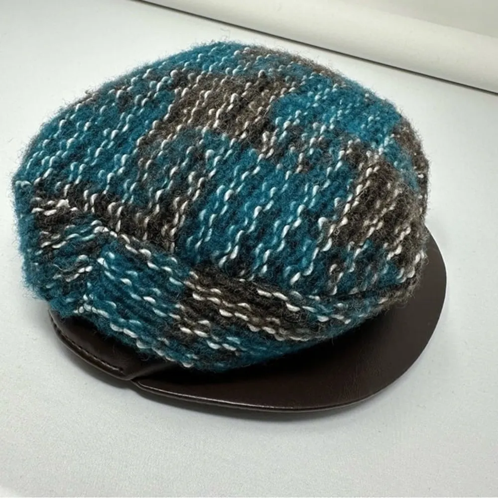Tarnish Italy Boucle Newsboy Cap Blue - Image 9