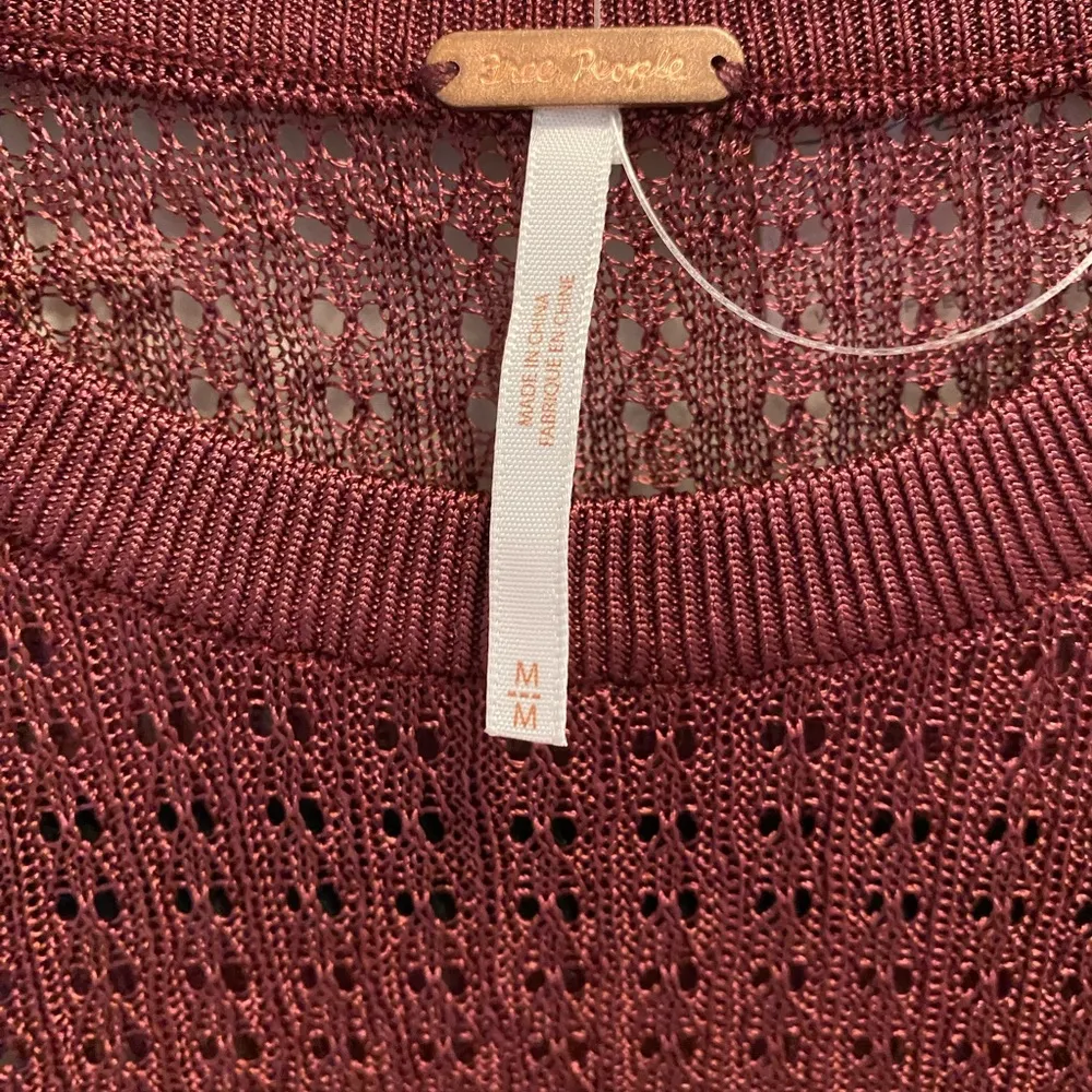 Free People H20 Crew Pullover in Raw Garnet NWT - Image 6