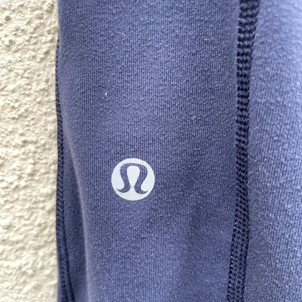 Lululemon Practice Daily Crops Leggings 8 Inkwell Blue - Image 7