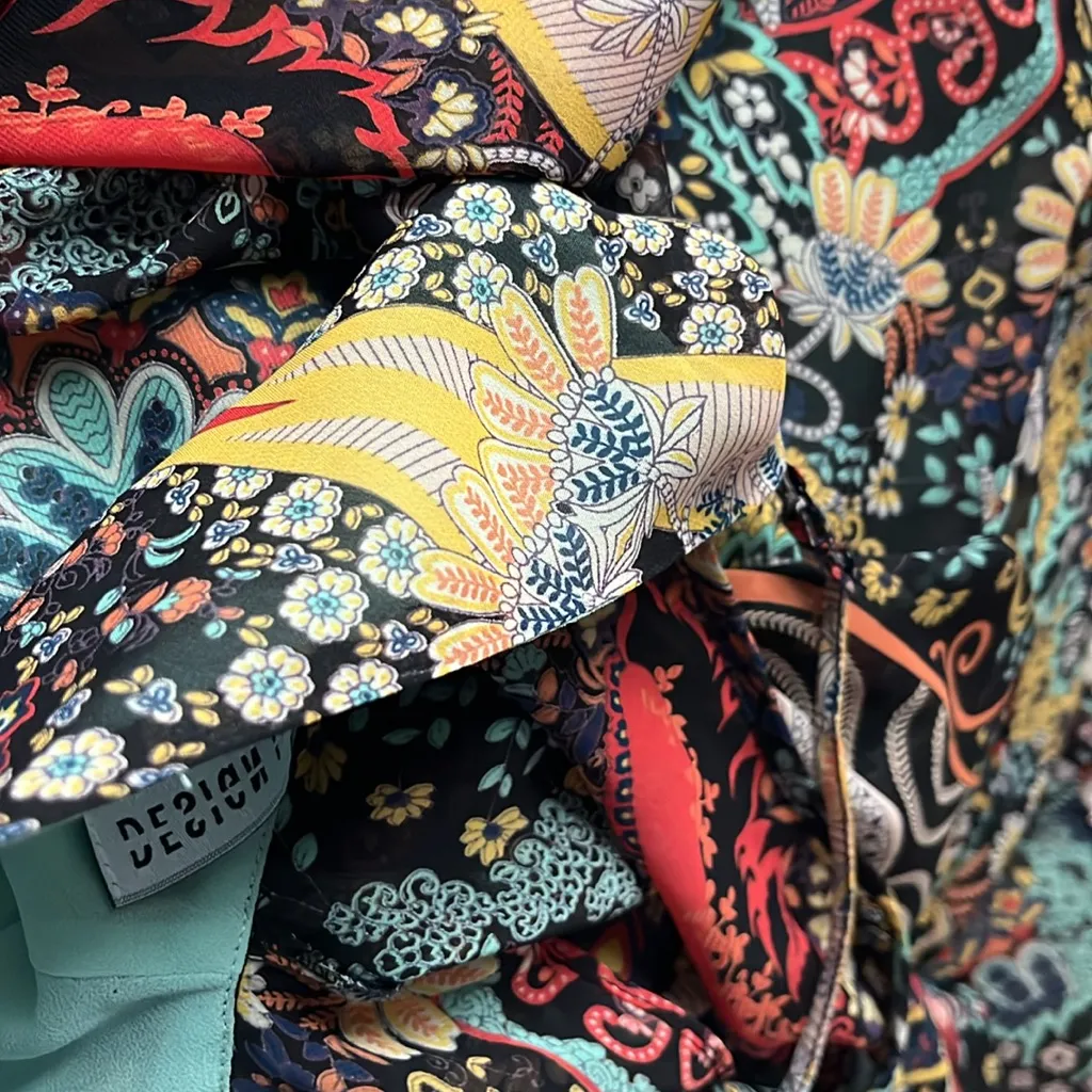 Lord and Taylor Tunic paisley floral Top Dress design Lab Y2k( L) Blue Size M - Image 11