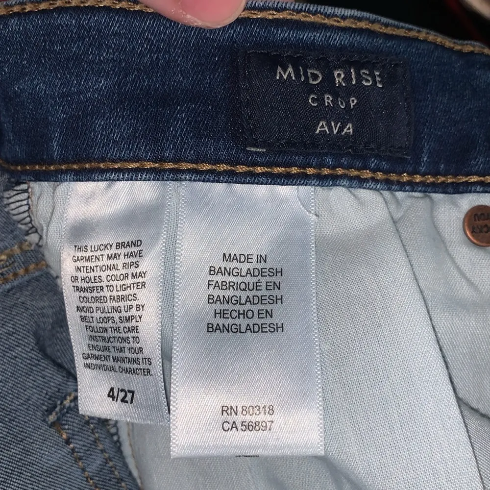 Lucky Brand Ava Mid Rise Crop Stretchy Blue Denim Jeans - Image 9