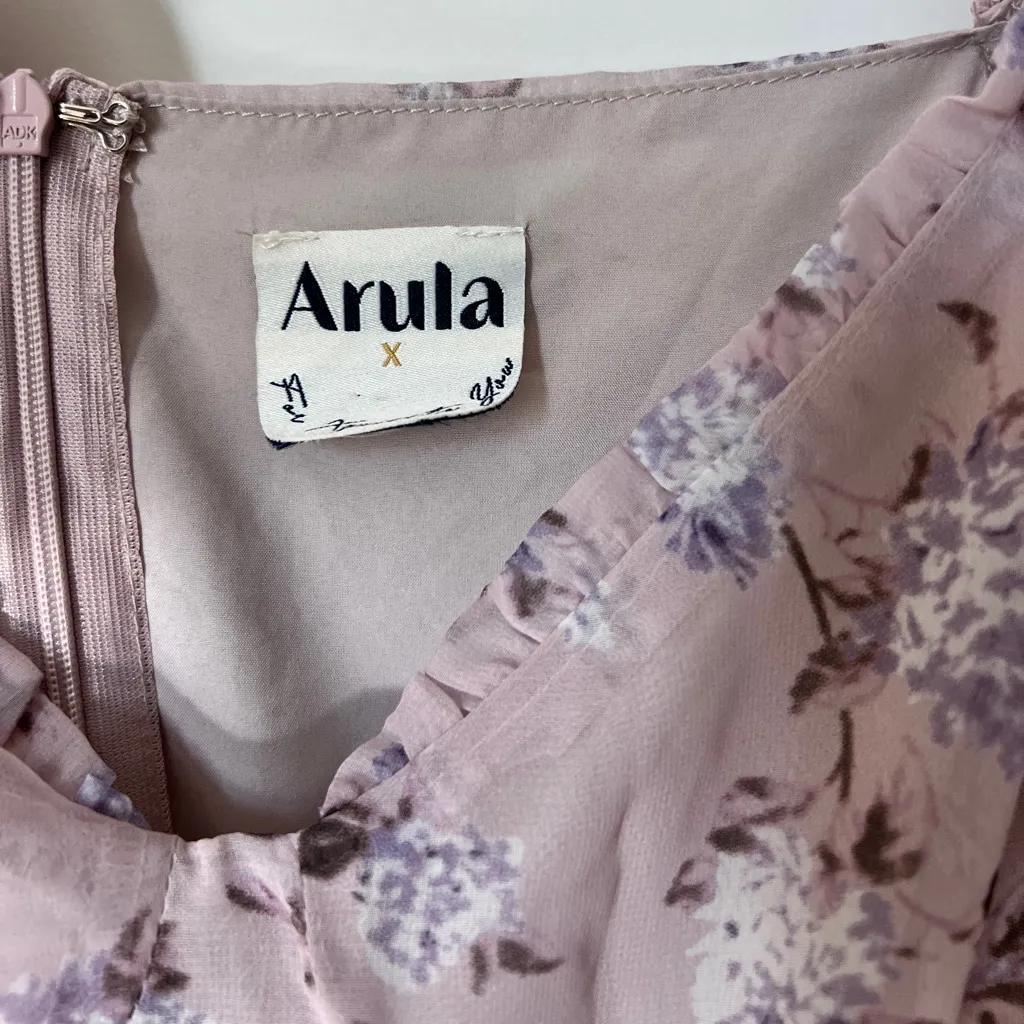 Arula Purple Floral Tiered Maxi Dress Size X‎ - Image 8
