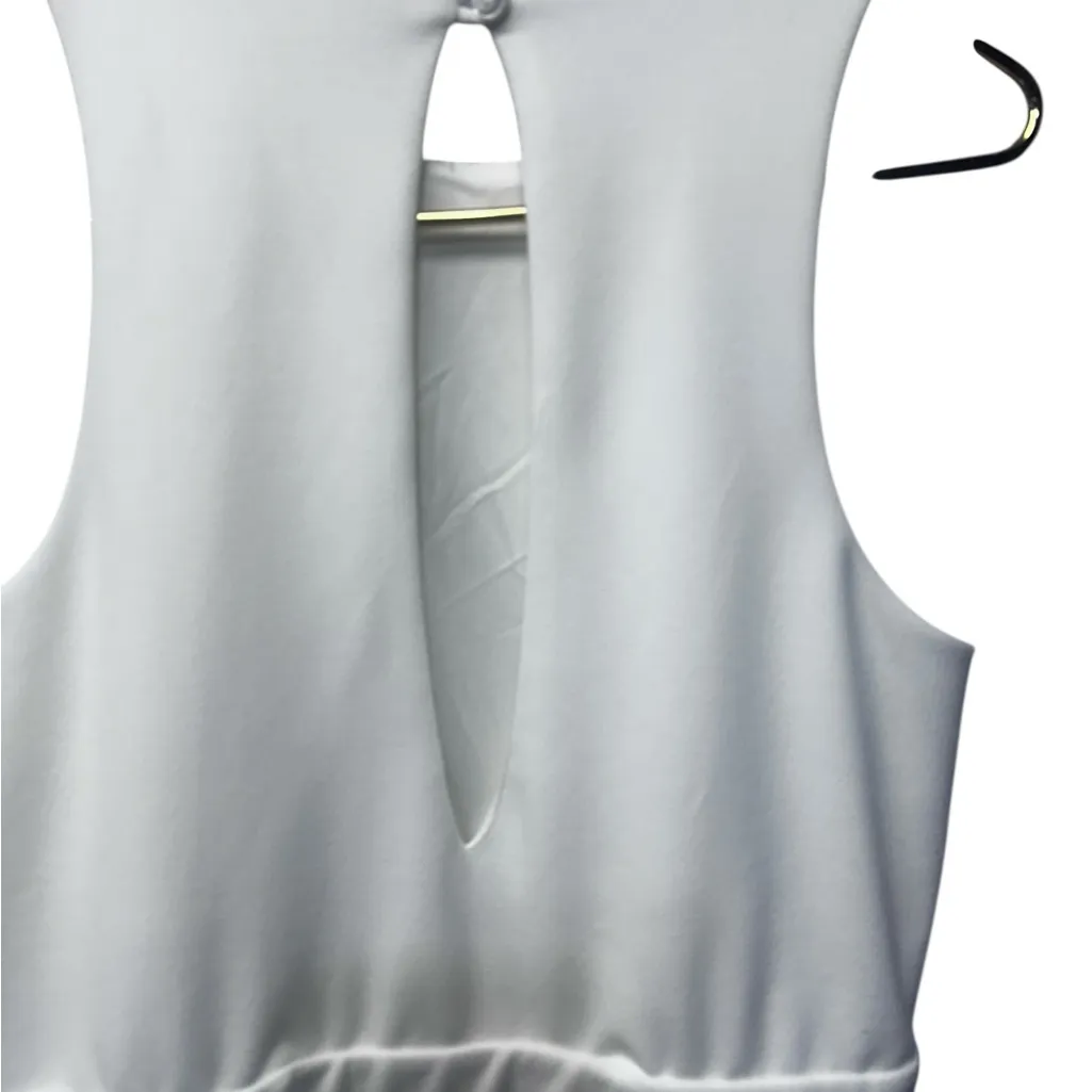 Moa Moa White Mini Skort Romper w/Small flaw Medium - Image 11