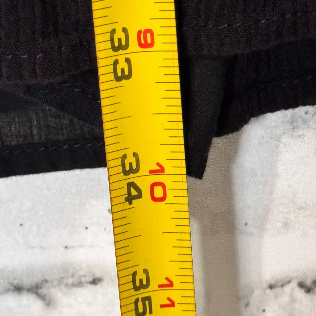 Braeve Black Garment‎ size Medium white detail embroidery tassels and stretchy - Image 7