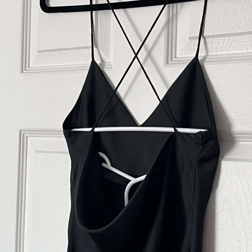 Topshop Long X-Back Chemise - Size 4 - Image 5