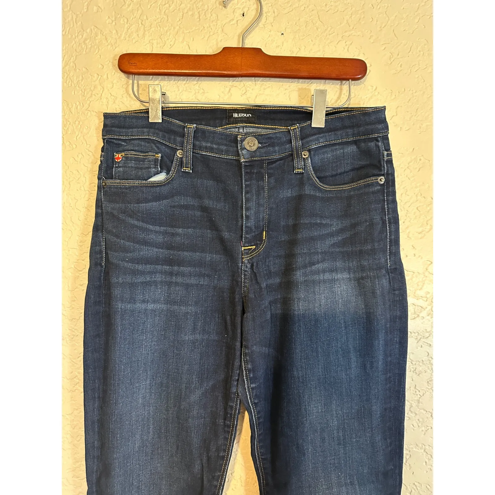 HUDSON Women's High Rise Skinny Jeans‎ Dark Wash Denim Size 29 Blue - Image 3