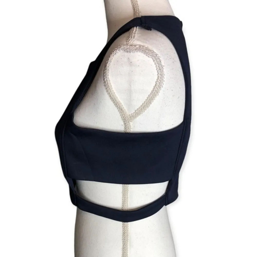 Duo Designer Collection Navy Cropped Cut Out Tank Top Size L - Image 68