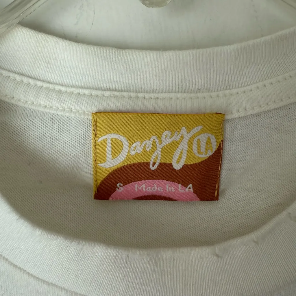 Dazey LA Cuterus White Feminist Graphic Tee S - Image 3