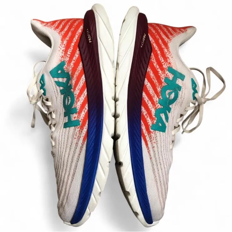 Hoka One One Mach 5 White Flame Running Training Shoes 1127893-WFM Size US 10D. - Image 6