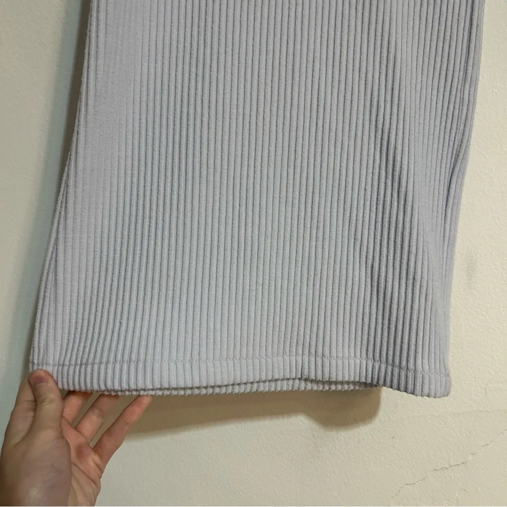 Talbots Haven Ottoman Rib Straight Leg Pants Heron Blue Size XL Loungewear Cozy - Image 2