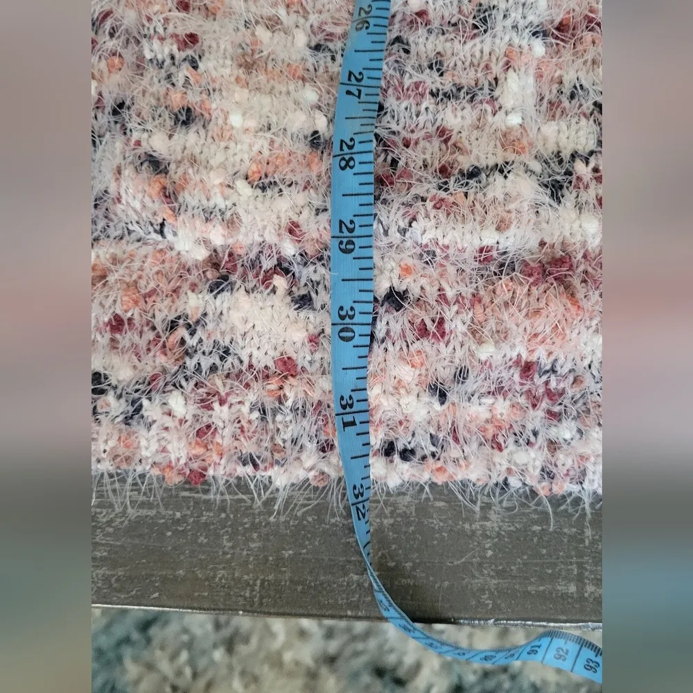 Torrid Fuzzy Multicolor Popcorn Knit Open Front Cardigan Size 0 (12) - Image 7