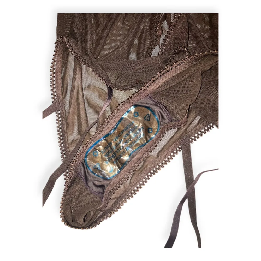 Frederick’s of Hollywood Womens Brown Lola Lee Mesh Teddy - Image 5