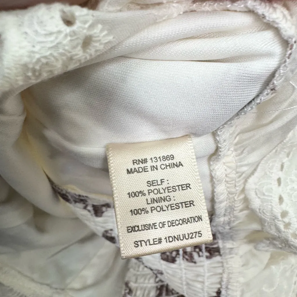 Thirty Thirty LA Women's Floral Corset Camisole Top White Brown Floral Size S - Image 7