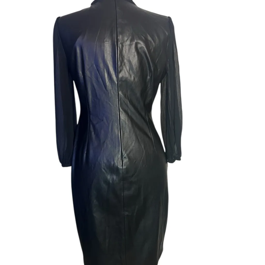 Calvin Klein Black Long Sleeve Dress with Bow 12 - Image 2