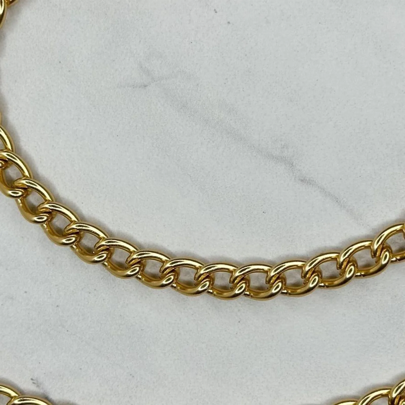 Gold Tone Tassel Charm Metal Chain Link Belt Y2K Festival Small/Medium (S/M) ✨ - Image 9