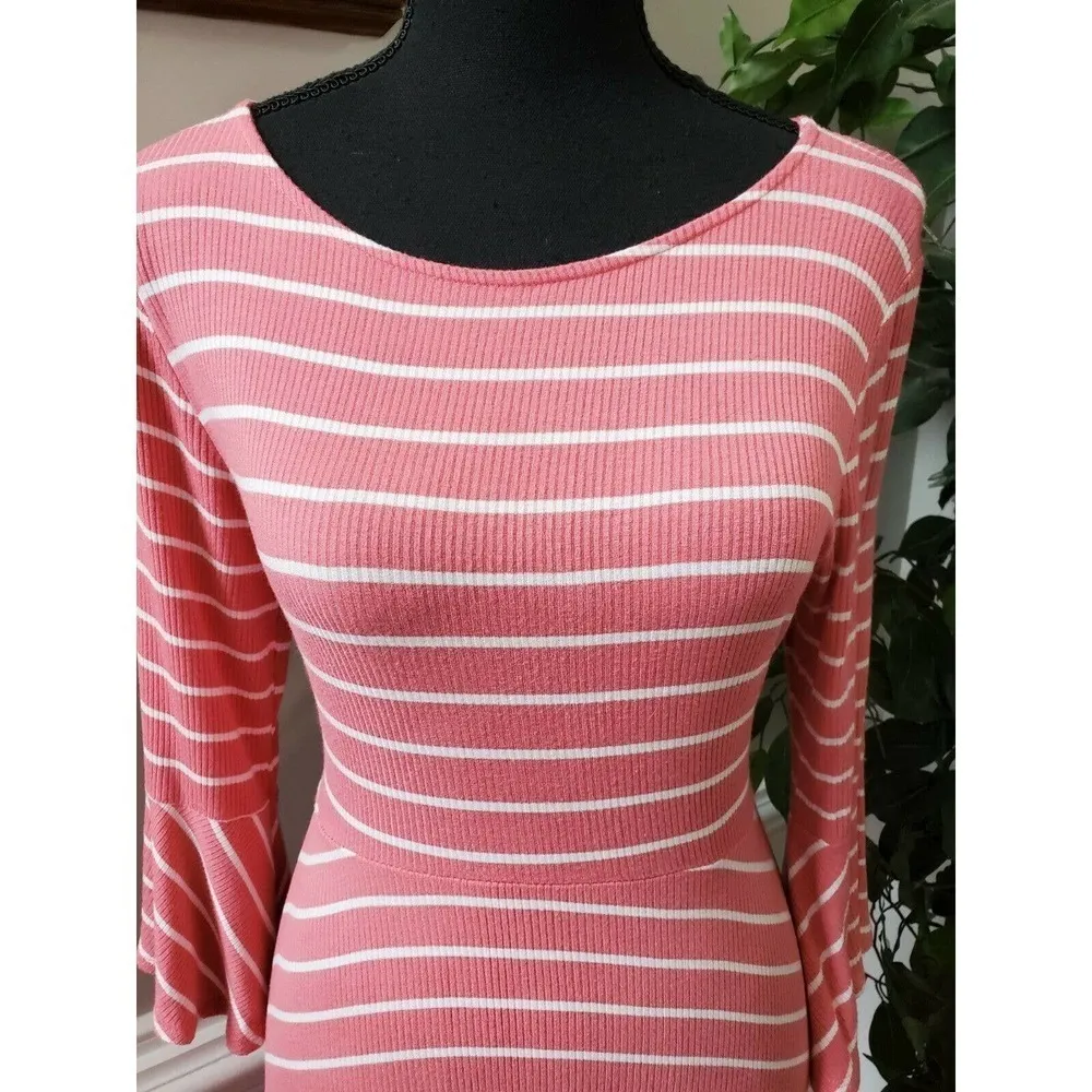 Chris & Carol  Rayon Scoop Neck Long Sleeve Dress - Image 5