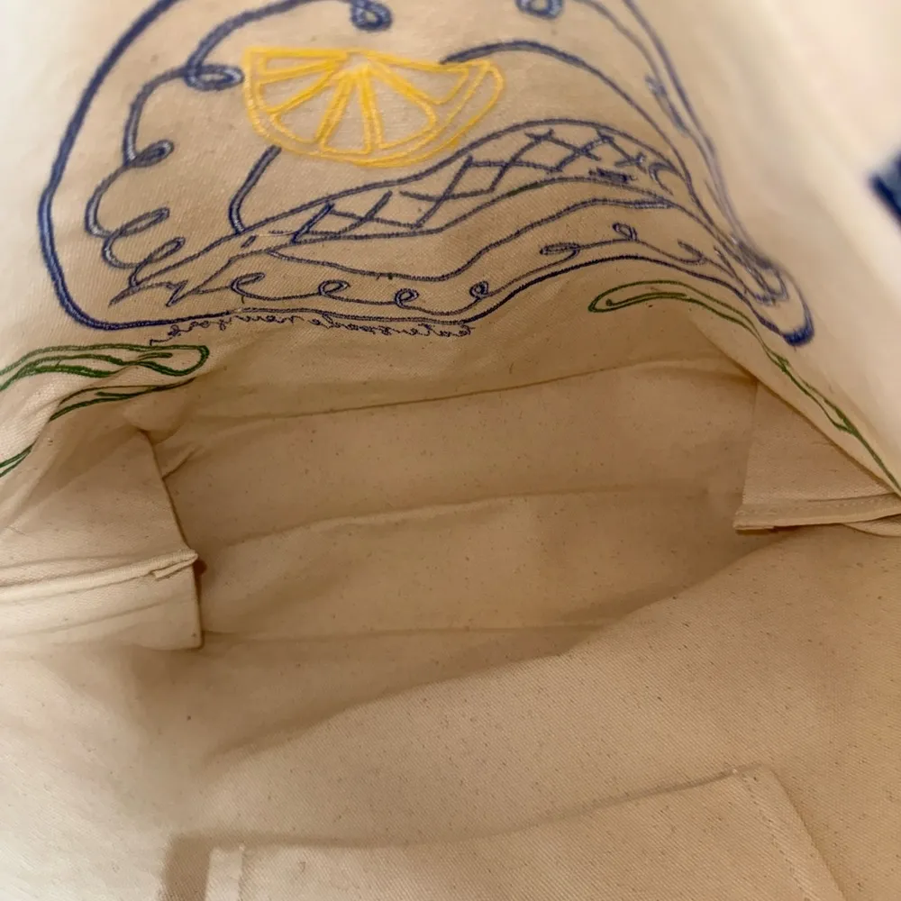 NWT kate spade new york x Target Natural Fish Embroidered Canvas Tote Bag - Image 3