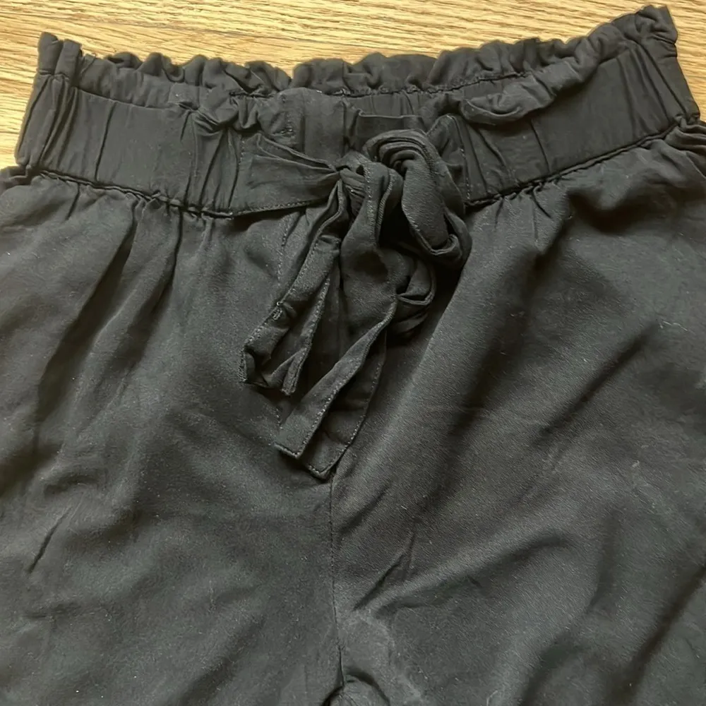 Joe B by Joe Benbasset Black Tie Waist Paper Bag Pants - Image 2